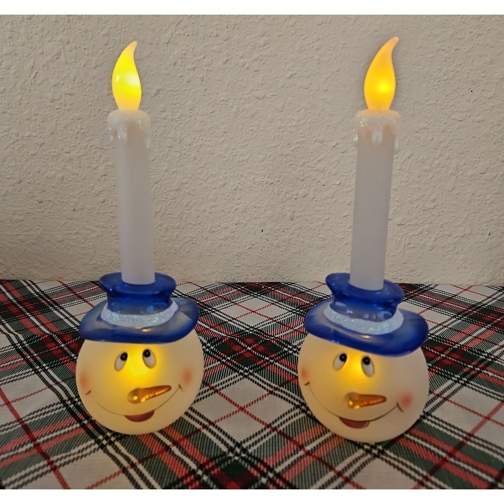 Bethlehem Lights Battery Operated LED Snowman Candle